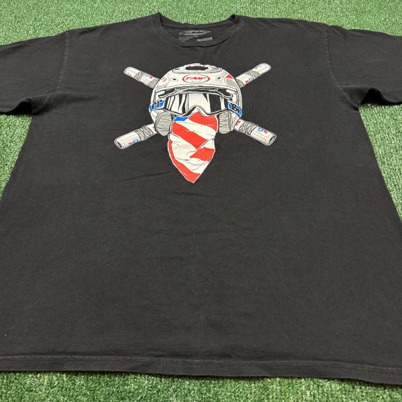 FMF Racing Graphic T Shirt Men's Size XL Black Short Sleeve Motorcycle Helmet - Picture 2 of 7